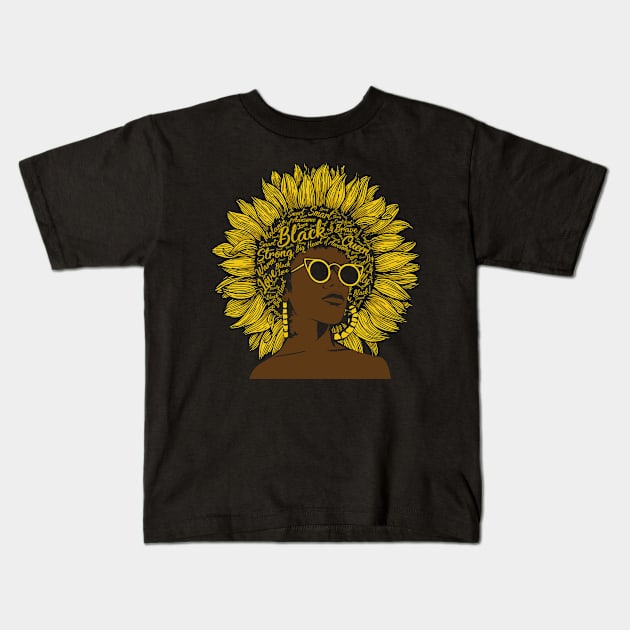 Black Queen Gift For Women Kids T-Shirt by cotevalentine